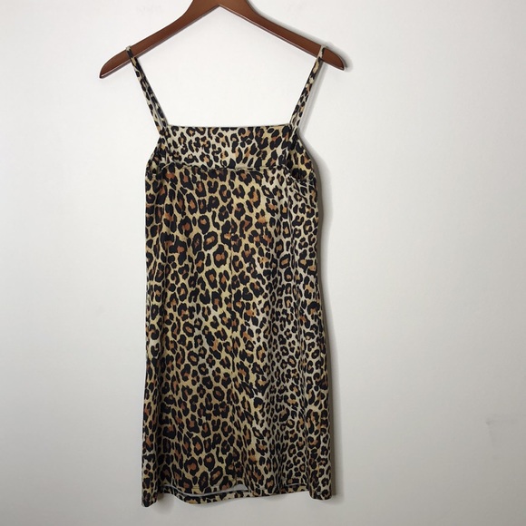 Zara Leopard Sleeveless Mini Dress Size S - Picture 2 of 6
